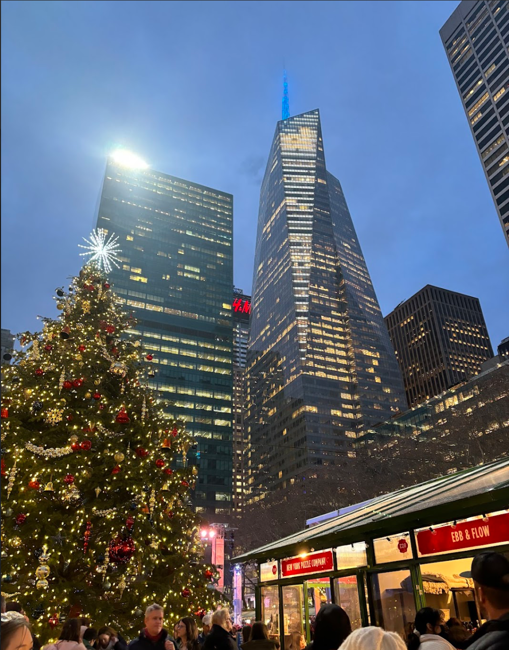 The Bryant Park Winter Village is a popular attraction!